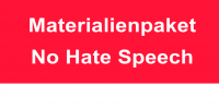 Bild mit Schriftzug Materialienpaket No Hate Speech