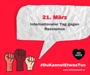 21. März. Internationaler Tag gegen Rassismus.