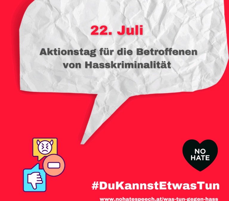 Aktionstag für die Betroffenen von Hasskriminalität