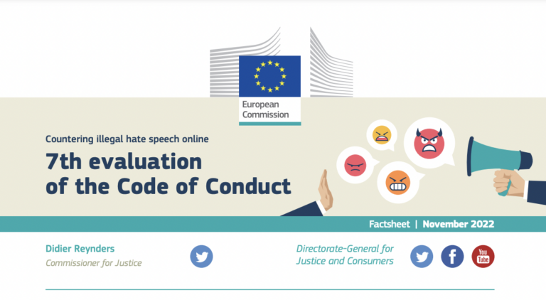 7. EU Code of Conduct against online hate speech.